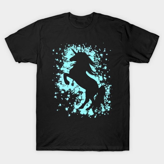 Magical Blue Unicorn T-Shirt by Lady Lilac